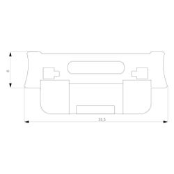 Siemens DELTA Glimmlampe berührungssicher 230V für Schalter und Taster 5TG7321... SIEMENS-5TG7321 4001869047515 (Abb. 1)