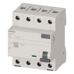 Siemens FI-Schutzschalter 5SV3 4-polig 40A 30mA Typ A 400V 4TE 5SV3344-6... SIEMENS-5SV33446 4001869427775 (Abb. 1)