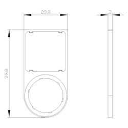 Siemens Schildträger flach 29,8x59,8mm 3SU1900-0AT10-0AA0... SIEMENS-3SU19000AT100AA0 4011209963757 (Abb. 1)
