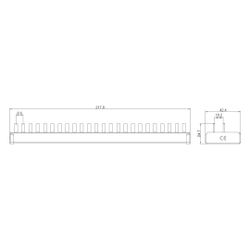Siemens Stiftsammelschiene 10mm2 3p/N für 12x AFDD-LS 12TE 218mm 5ST3673-0... SIEMENS-5ST36730 4001869566580 (Abb. 1)