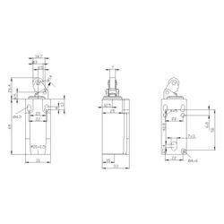 Siemens SIRIUS Positionsschalter 31x33x94,5mm Kunststoffgehäuse Rollenhebel Sprun... SIEMENS-3SE52320HE10 4011209694316 (Abb. 1)