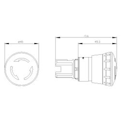 Siemens 3SU10001HB200AA0 Not-Halt-Pilz- drucktaster 22mm rund rot Drehent.... SIEMENS-3SU10001HB200AA0 4011209937758 (Abb. 1)
