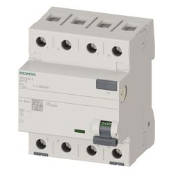 Siemens FI-Schutzschalter 5SV3 63A 300mA Typ A 4-polig 4TE 400V mit Verriegelungsvorr... SIEMENS-5SV36466 4001869427867 (Abb. 1)