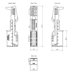 Siemens SIMATIC ET200SP Baseunit BU20-P12 A0 4B mit Push-In Klemmen 117x20x35... SIEMENS-6ES71936BP200BB1 4047623403272 (Abb. 1)
