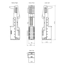 Siemens SIMATIC ET 200SP Base-Unit BU20-P8+A4+0B BU-Typ F0 117x20x35mm 6ES719... SIEMENS-6ES71936BP200BF0 4047623403289 (Abb. 1)