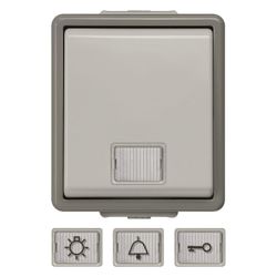 Siemens DELTA Fläche Taster Aufputz IP44 10A 230V Grau 66x75x54mm 5TD4701... SIEMENS-5TD4701 4001869005164 (Abb. 1)