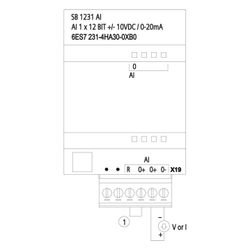 Siemens SIMATIC S7-1200 Analogeingabe SB 1231 1 AI 10V DC 11 Bit 38x62x21mm 6... SIEMENS-6ES72314HA300XB0 6940408100909 (Abb. 1)