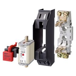 Siemens NH-Sicherungseinsatz NH00 160A 500V AC/250V DC gG mit Kombikennmelder und isol... SIEMENS-3NA6836 4001869071336 (Abb. 1)