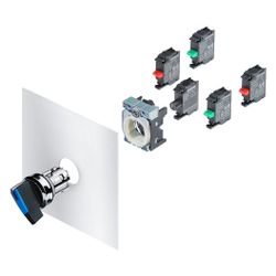 Siemens Knebelschalter SIRIUS ACT 22,3mm 2 Schaltstellungen 1S/1Ö weiß IP67/I... SIEMENS-3SU11002BF601MA0 4011209957541 (Abb. 1)