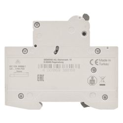 Siemens Sicherungsautomat 5SL6106-7 C 6A 1-polig 6kA 230/400V IP20... SIEMENS-5SL61067 4001869388168 (Abb. 1)