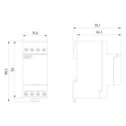 Siemens Wochenzeitschaltuhr TOP Digital 2-Kanal 230V 16A 2TE 83x36x70mm 7LF45120... SIEMENS-7LF45120 4001869473529 (Abb. 1)