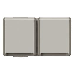 Siemens DELTA Flächenprogramm 2fach Schutzkontaktsteckdose mit Klappdeckel IP44 16A 25... SIEMENS-5UB4722 4001869052052 (Abb. 1)