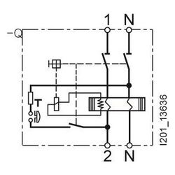 Siemens FI-Schutzschalter Typ A 16A 30mA 230V 2TE 90x36x70mm 5SV33116... SIEMENS-5SV33116 4001869429625 (Abb. 1)