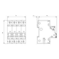 Siemens Leitungsschutzschalter 5SY6616-6 3+N-polig B 16A 400V 6kA 70mm... SIEMENS-5SY66166 4001869248196 (Abb. 1)