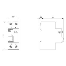 Siemens 5SU13567KK10 FI-/Leitungsschutz- einrichtung TypA T70mm 30mA 6kA C 10A... SIEMENS-5SU13567KK10 4001869306797 (Abb. 1)