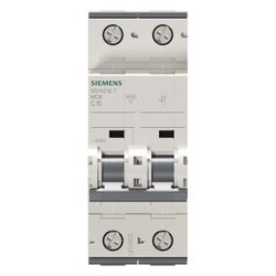 Siemens Leitungsschutzschalter 5SY42107 2-polig C 10A 400V 10kA Einbautiefe 70mm... SIEMENS-5SY42107 4001869181646 (Abb. 1)