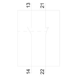 Siemens Hilfsschalter 3RV29011E, 1 Schließer 1 Öffner, 0,5A, Schraubanschluss... SIEMENS-3RV29011E 4011209790964 (Abb. 1)