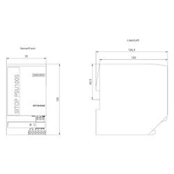Siemens SITOP PSU100S Stromversorgung 24V 10A 288W 125x70x120mm IP20 Schraubansch... SIEMENS-6EP13342BA20 4025515153498 (Abb. 1)