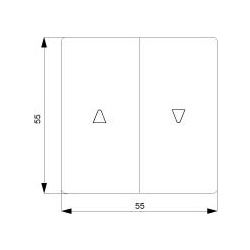Siemens Wippe 2fach DELTA i-system mit Symbol Auf/Ab 55x55mm Titanweiß 5TG6214... SIEMENS-5TG6214 4001869233031 (Abb. 1)