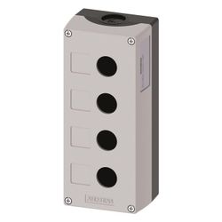 Siemens Aufbaugehäuse für Befehlsgeräte 4-fach 22,3mm Kunststoff Grau 194x85x... SIEMENS-3SU18040AA000AB1 4011209970267 (Abb. 1)