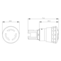 Siemens 3SU10001HB200AA0 Not-Halt-Pilz- drucktaster 22mm rund rot Drehent.... SIEMENS-3SU10001HB200AA0 4011209937758 (Abb. 1)
