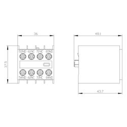 Siemens Hilfsschalterblock SIRIUS 3RH29 2S/2Ö Schraubanschluss für 3RT2/3RH2 ... SIEMENS-3RH29111XA220MA0 4011209891579 (Abb. 1)