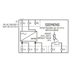 Siemens SITOP PSU100S Stromversorgung 24V 5A 144W IP20 125x50x120mm Schraubanschl... SIEMENS-6EP13332BA20 4025515153481 (Abb. 1)