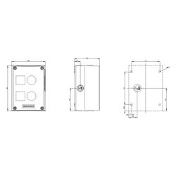 Siemens Aufbaugehäuse für Befehlsgeräte 2-fach Kunststoff grau 22,3mm 114x85x... SIEMENS-3SU18020AA000AB1 4011209969339 (Abb. 1)