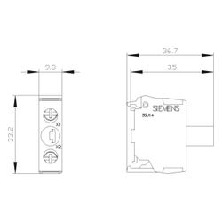 Siemens LED-Modul mit integrierter LED weiß AC 230V Schraubanschluss 3SU14012... SIEMENS-3SU14012BF601AA0 4011209943971 (Abb. 1)