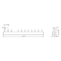 Siemens Stiftsammelschiene 10mm2 3-phasig/N+8xPhase 210mm 12TE 5ST3624... SIEMENS-5ST3624 4001869318400 (Abb. 1)