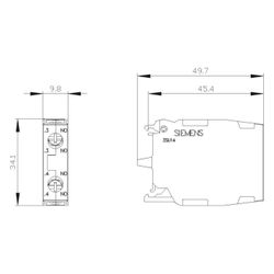 Siemens SIRIUS ACT Kontaktmodul 2 Schließer Schraubanschluss Frontbefestigung... SIEMENS-3SU14001AA101DA0 4011209950955 (Abb. 1)
