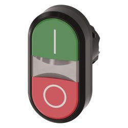 Siemens Doppeldrucktaster 22,3mm flach rot/grün Kunststoff schwarz 3SU1000-3A... SIEMENS-3SU10003AB420AK0 4011209964013 (Abb. 1)