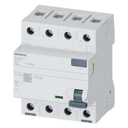 Siemens FI-Schutzschalter 5SV3 4-polig 40A 30mA Typ A 400V 4TE 5SV3344-6... SIEMENS-5SV33446 4001869427775 (Abb. 1)