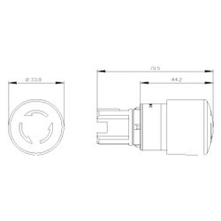 Siemens SIRIUS ACT Not-Halt-Pilzdrucktaster Dreh-Entriegelung rund rot 33,8mm... SIEMENS-3SU10001GB200AA0 4011209946415 (Abb. 1)