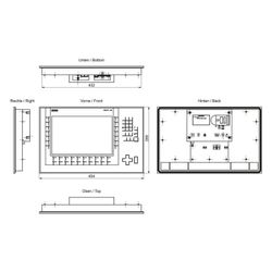 Siemens HMI-Bediengerät SIMATIC KP1200 Comfort, 12,1" TFT, 1.280x800, IP65, 4... SIEMENS-6AV21241MC010AX0 4025515079033 (Abb. 1)