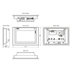 Siemens Siplus HMI TP900 Comfort 9" Resistiv-Touch 19,2-28,8V DC IP65 274x190... SIEMENS-6AG11240JC014AX0 4047618041625 (Abb. 1)