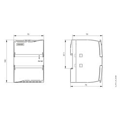Siemens SIMATIC PM1207 Stromversorgung 60W 24V 2,5A IP20 70x100x75mm 6EP13321SH71... SIEMENS-6EP13321SH71 4025515152446 (Abb. 1)