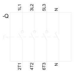 Siemens Not-Ausschalter 4-polig 16A 8kW IP65 Frontbefestigung 4-Loch kurzer Drehg... SIEMENS-3LD20031TL53 4011209519138 (Abb. 1)