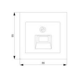 Siemens Abdeckplatte f. UAE-Anschlussdose titanweiß ausbrechbar, 68 mm x 68 mm /1 Stk.... SIEMENS-5TG2545 4001869268071 (Abb. 1)