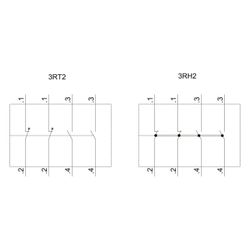 Siemens Hilfsschalterblock 2S+2Ö für Schütze Baugröße S00/S0/S2/S3 mit Schraubans... SIEMENS-3RH29111HA22 4011209829312 (Abb. 1)