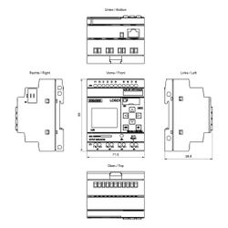 Siemens LOGO! 24 RCE Logikmodul mit Display 8 Digitaleingänge 4 Relaisausgäng... SIEMENS-6ED10521HB080BA2 4034106034443 (Abb. 1)