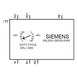 Siemens Bremsmodul SINAMICS V20 für Umrichter Baugröße FSAA bis FSC 6SL3201-2... SIEMENS-6SL32012AD208VA0 6940408102842 (Abb. 1)