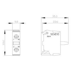Siemens Kontaktmodul 1Ö Bodenbefestigung Schraubanschluss 6A 3SU1400-2AA10-1C... SIEMENS-3SU14002AA101CA0 4011209950924 (Abb. 1)
