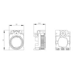 Siemens Halter für 3 Module Frontbefestigung Kunststoff 3SU1500-0AA10-0AA0... SIEMENS-3SU15000AA100AA0 4011209947726 (Abb. 1)
