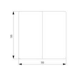 Siemens DELTA i-system Wippe für Serien- und Doppel-Wechselschalter 55x55mm Titanweiß ... SIEMENS-5TG6205 4001869232997 (Abb. 1)