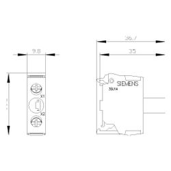 Siemens LED-Modul 24V AC/DC mit integrierter LED weiß Schraubanschluss Frontb... SIEMENS-3SU14012BB601AA0 4011209943209 (Abb. 1)