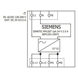 Siemens SIMATIC PM1207 Stromversorgung 60W 24V 2,5A IP20 70x100x75mm 6EP13321SH71... SIEMENS-6EP13321SH71 4025515152446 (Abb. 1)