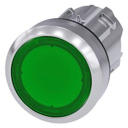 Siemens Leuchtdrucktaster 3SU1051-0AB40-0AA0 flach tastend Metall Frontring 2... SIEMENS-3SU10510AB400AA0 4011209965706 (Abb. 1)
