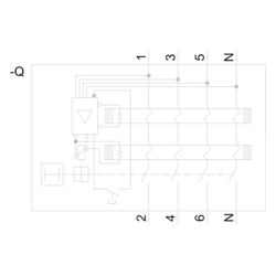 Siemens FI-Schutzschalter SENTRON 5SV3 Typ B 63A 30mA 4-polig 4TE 400V kurzzeitverzög... SIEMENS-5SV33464 4001869549040 (Abb. 1)
