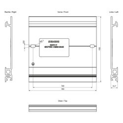 Siemens SIMATIC S7-1500 Profilschiene 160mm mit Erdungsschraube Aluminium 160... SIEMENS-6ES75901AB600AA0 4025515079385 (Abb. 1)